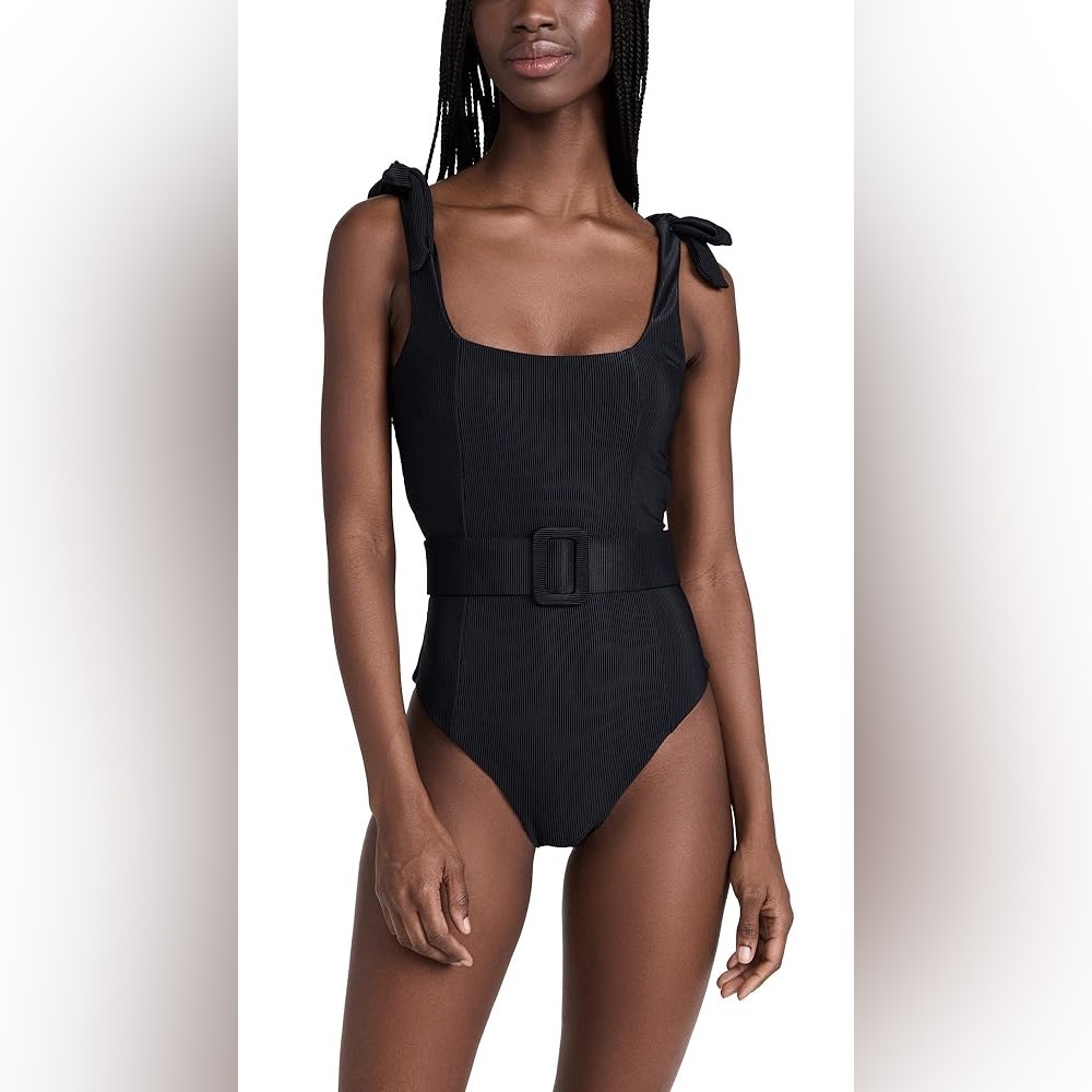 Beach Riot Sydney Belted One Piece Swimsuit Black Small